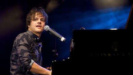 Jamie Cullum sur scène au festival Jazz à Juan, le 13 juillet 2014 à Juan-les-Pins
 (Music Pics / Rex / Sipa)