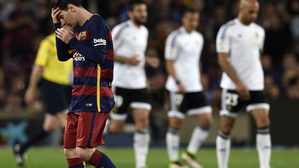 Lionel Messi a inscrit son 500e but en carrière face à Valence (LLUIS GENE / AFP)