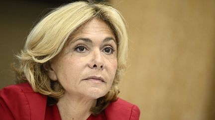 The president of the Ile-de-France region, Valérie Pécresse, during a press conference in Paris, June 13, 2024. (JULIEN DE ROSA / AFP)