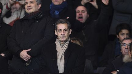 Nicolas Sarkozy au Parc des Princes, à Paris, le 29 janvier 2017. (FRANCK FIFE / AFP)