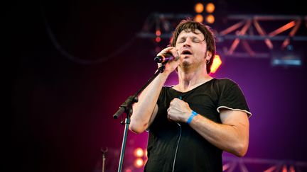 Bertrand Cantat sur la sc&egrave;ne des Eurock&eacute;ennes de Belfort (Territoire de Belfort), le 29 juin 2012. ( MAXPPP)