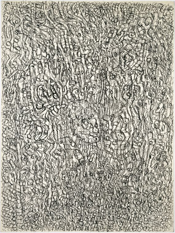 Henri Michaux, "Dessin mescalinien", 1959. Encre de Chine sur papier, 32&times;24cm. Centre Pompidou, Mus&eacute;e national d'art moderne. (CENTRE POMPIDOU, MNAM-CCI, DIST. RMN - DROITS RÉSERVÉS / ADAGP, PARIS 2012)