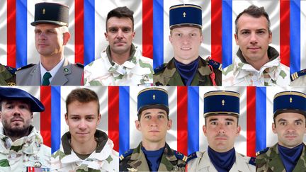 Les treize militaires français morts lors d'une mission dans le cadre de l'opération Barkhane au Mali, le 25 novembre 2019. (MINISTERE DES ARMEES)