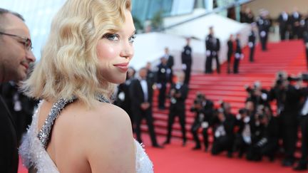 Après six films présentés à Cannes déjà, dont "La Vie d'Adèle" d'Abdellatif Kéchiche primé en 2013, Léa Seydoux tient un des rôles principaux à Cannes, membre du jury.
 (Valery HACHE / AFP)