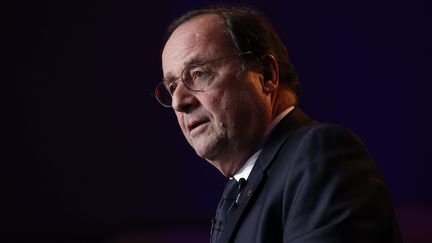 François Hollande à Limoges (Haute-Vienne), le 22 mars 2022. (MAXPPP)