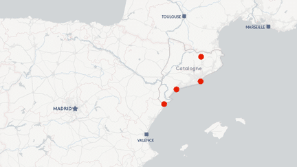 CARTE. Attentats en Catalogne : où sont situées les attaques et les arrestations (NICOLAS ENAULT)