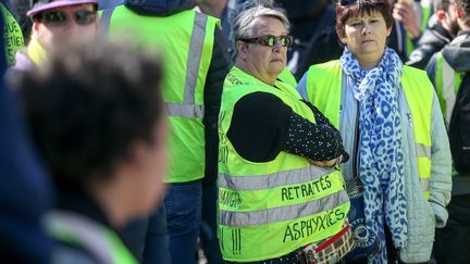 Des personnes manifestent&nbsp;lors d'une journée de mobilisation des "gilets jaunes", le 17 novembre 2018 à Toulouse (Haute-Garonne). (FR?D?RIC SCHEIBER / HANS LUCAS / AFP)