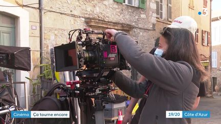 Le tournage de la série "Crimes parfaits", diffusée sur France 3, bat son plein à Biot. (France 3 Côte d'Azur)