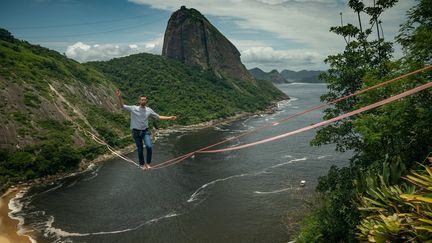 La performance "Les Traceurs" par Rachid Ouramdane à Rio au Brésil. (Théâtre national de Chaillot)