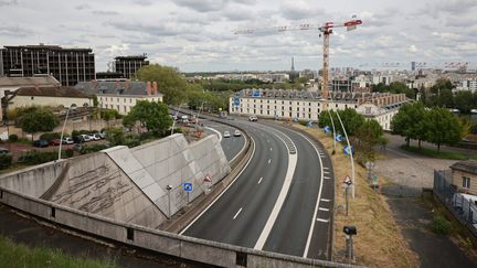 L'autoroute A13 à Saint-Cloud (Hauts-de-Seine), en partie fermée depuis le 29 avril 2024 (LP/OLIVIER ARANDEL / MAXPPP)