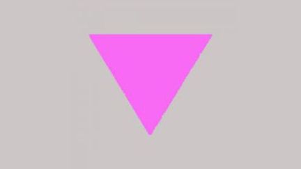 Le triangle rose, symbole instauré par le nazis pour stigmatiser les homosexuels
 (DR)