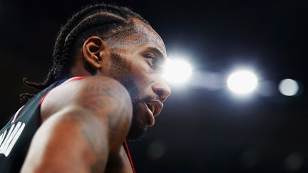 L'ailier des Toronto Raptors Kawhi Leonard face aux Nets de Brooklyn le 16 novembre 2018 (TIM BRADBURY / GETTY IMAGES NORTH AMERICA)