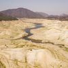 Le lac asséché d'Oroville, en Californie (Etats-Unis), le 5 septembre 2021. (JOSH EDELSON / AFP)