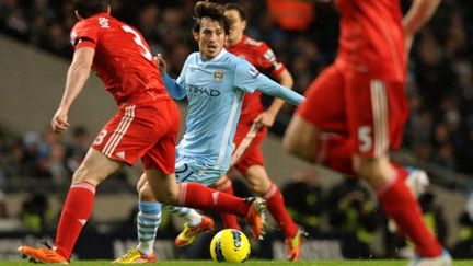 David Silva (Manchester City).  (PAUL ELLIS / AFP)