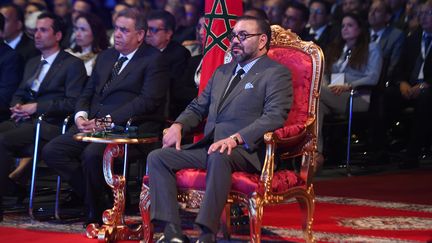 Le roi Mohammed VI lors de l'inauguration de l'usine PSA de Kenitra le 20 juin 2019. (FADEL SENNA / AFP)