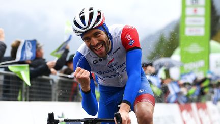 Thibaut Pinot victorieux sur la cinqiuème et dernièer étape du Tour des Alpes, vendredi 22 avril, à Lienz. (Getty Sport)