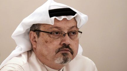 Jamal Khashoggi, journaliste saoudien et éditorialiste du "Washington Post", le 15 décembre 2014. (MOHAMMED AL-SHAIKH / AFP)