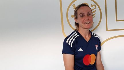 Sonia Bompastor, entraineuse des joueuses de l'Olympique Lyonnais. (SANDRINE ETOA-ANDEGUE / RADIO FRANCE)