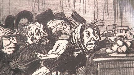 L'une des caricatures d'Honoré Daumier exposée à Volvic (France 3 Rhône-Alpes)