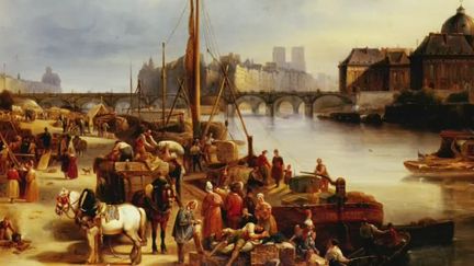 Bords de Seine au 18e siècle. Extrait du Projet Bretez (Christian Dury CNRS)