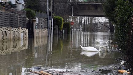 Villeneuve-le-Roi, une commune du Val-de-Marne fortement touchée par les inondations en février 2018. (ALAIN JOCARD / AFP)