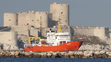 Photo d'illustration. Le bateau Aquarius. (GUILLAUME HORCAJUELO / EPA)