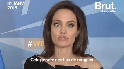 Devant l’OTAN, Angelina Jolie dénonce le viol comme arme de guerre (BRUT)