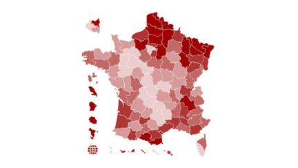 La droite a reculé dans la quasi-totalité des départements français lors du premier tour de l'élection présidentielle. (FRANCEINFO)