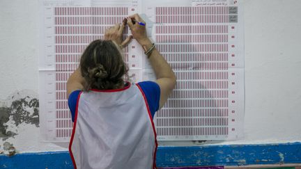 Le dépouillement a commencé en Tunisie, le&nbsp;15 septembre 2019, après le premier tour de l'élection présidentielle. (YASSINE GAIDI / ANADOLU AGENCY)