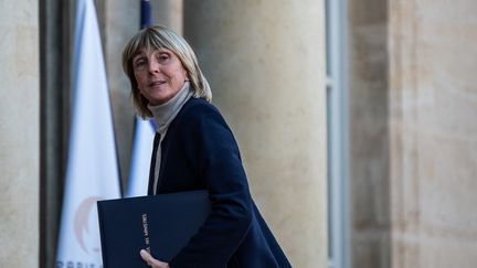 La ministre du Logement, Valérie Letard, le 10 octobre 2024 au palais de l'Elysée, à Paris. (ANDREA SAVORANI NERI / NURPHOTO / AFP)