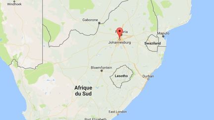 Capture écran Google Maps de la ville de Johannesburg, en Afrique du Sud, mercredi 1er février 2017. (GOOGLE MAPS)