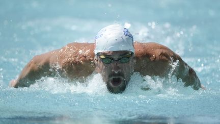 Le nageur am&eacute;ricain Michael Phelps lors d'un meeting &agrave; Santa Clara (Californie), le 20 juin 2014. (REUTERS  )