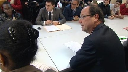 François Hollande à Pierrefitte le 13 janvier 2012 (FTV)