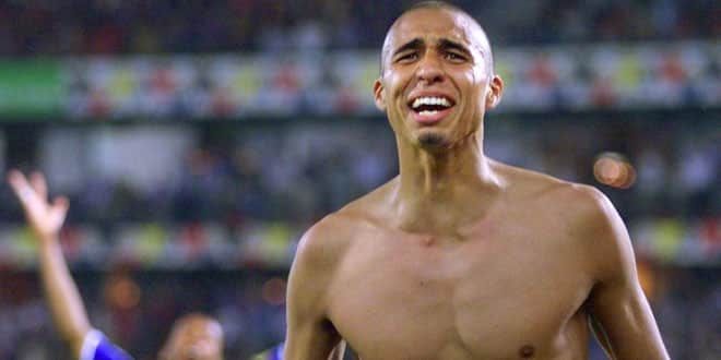 David Trezeguet après son but en or contre l'Italie