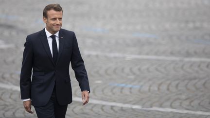 Le président de la République française, Emmanuel Macron, le 14 juillet 2019.&nbsp; (IAN LANGSDON / EPA)