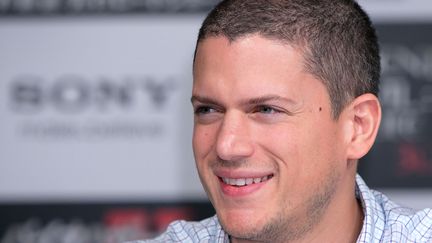 L'acteur Wentworth Miller, star de la s&eacute;rie "Prison Break", &agrave; la conf&eacute;rence de presse pour le film "Resident Evil: Afterlife", &agrave; Tokyo (Japon), le 3 septembre 2010. (KIYOSHI OTA / GETTY IMAGES)