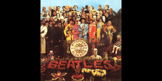 Pochette de l&#039;album Sgt. Pepper&#039;s Lonely Hearts Club Band (1967).
 (Label Parlophone)