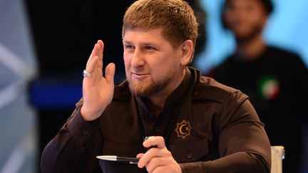 Le pr&eacute;sident tch&eacute;tch&egrave;ne, Ramzan Kadyrov, en conf&eacute;rence de presse &agrave; Grozny (Tch&eacute;tch&eacute;nie), le 26 d&eacute;cembre 2014.&nbsp; (SAID TSARNAEV / RIA NOVOSTI)