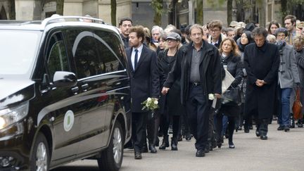 Aux obsèques de Luc Bondy jeudi 10 décembre 2015 à Paris.
 (Bertrand Guay / AFP)