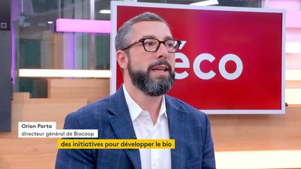 Invité de Jean-Paul Chapel dans :L'éco, Orion Porta dévoile la nouvelle identité de l'entreprise Biocoop.