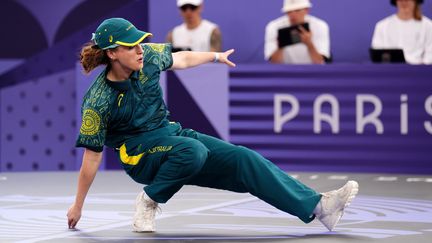 La B-girl australienne Raygun lors de la compétition olympique de breaking de Paris 2024, le 9 août. (MAXPPP)