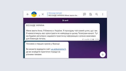 Le canal&nbsp;franceinfo&nbsp;УКРАЇНА (franceinfo Ukraine) sur la messagerie Telegram. (FRANCEINFO)