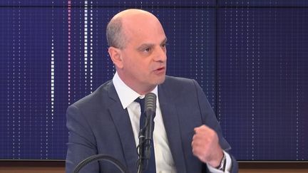 Jean-Michel Blanquer, le ministre de l'Education nationale, le 29 mai 2020, sur franceinfo. (FRANCEINFO / RADIO FRANCE)