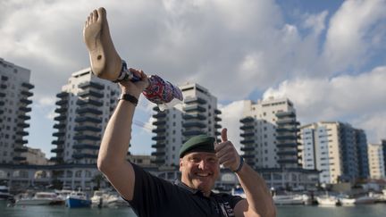 Le Britannique Lee Spencer, le 8 mars 2019, à Gibraltar. (JORGE GUERRERO / AFP)