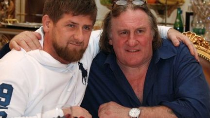 Gérard Depardieu au côté du président tchétchéne Ramzan Kadyrov
 (SAID TCARNAEV / RIA NOVOSTI)