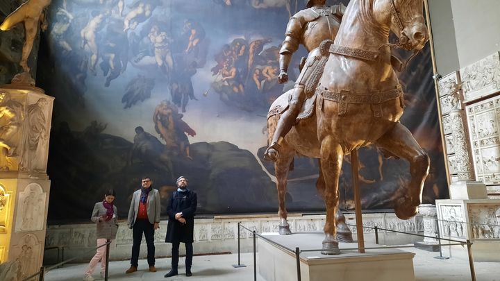 Mathieu Pradinaud, repéreur de décors naturels, à l'école des Beaux-Arts de Paris. (AGATHE MAHUET / FRANCEINFO / RADIOFRANCE)