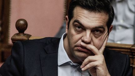 Le Premier ministre grec, Alexis Tsipras, au Parlement grec le 27 juin 2015. &nbsp; (DIMITRI MESSINIS / SOOC)