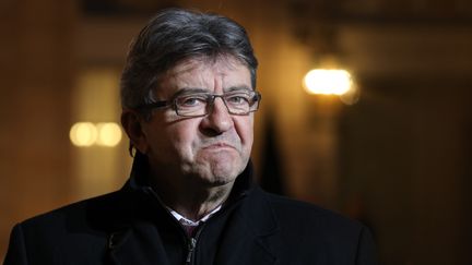 Le président de la France insoumise, Jean-Luc Mélenchon, le 21 novembre 2017, à Paris (LUDOVIC MARIN / AFP)