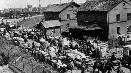 Réfugiés allemands fuyant vers l'Ouest (1945). (DPA / DPA PICTURE-ALLIANCE/AFP)