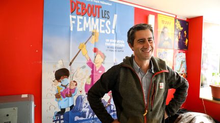 Le député La France insoumise François Ruffin à&nbsp;Poitiers (Vienne) le 29 juin 2021 pour la première projection en salle de son film "Debout les femmes". (MATHIEU HERDUIN MHERDUIN / MAXPPP)